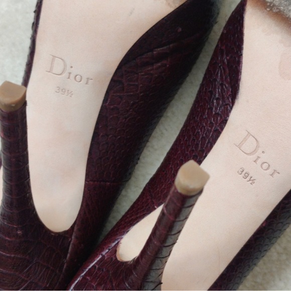 Christian Dior Purple Python Miss Peep Toe Platform Pumps Size 39.5 - Picture 7 of 9